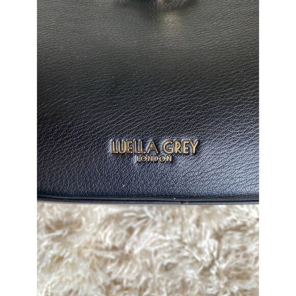 Luella Grey London Structured Tote Modern Gold Accent Old Money Quiet Luxury - Picture 10 of 11